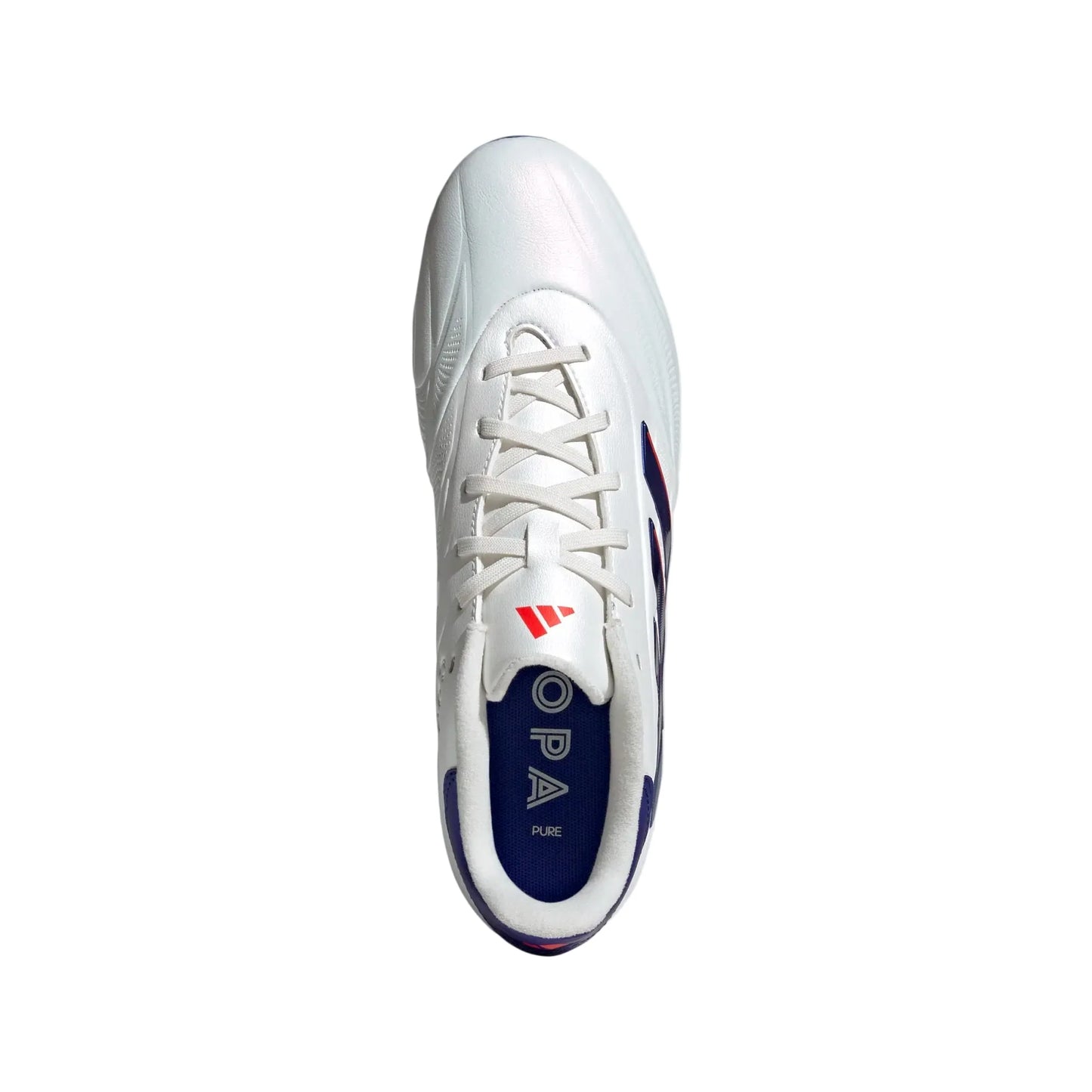 adidas Copa Pure 2 League FG - White/Lucid Blue/Solar Red Mens Footwear   - Third Coast Soccer