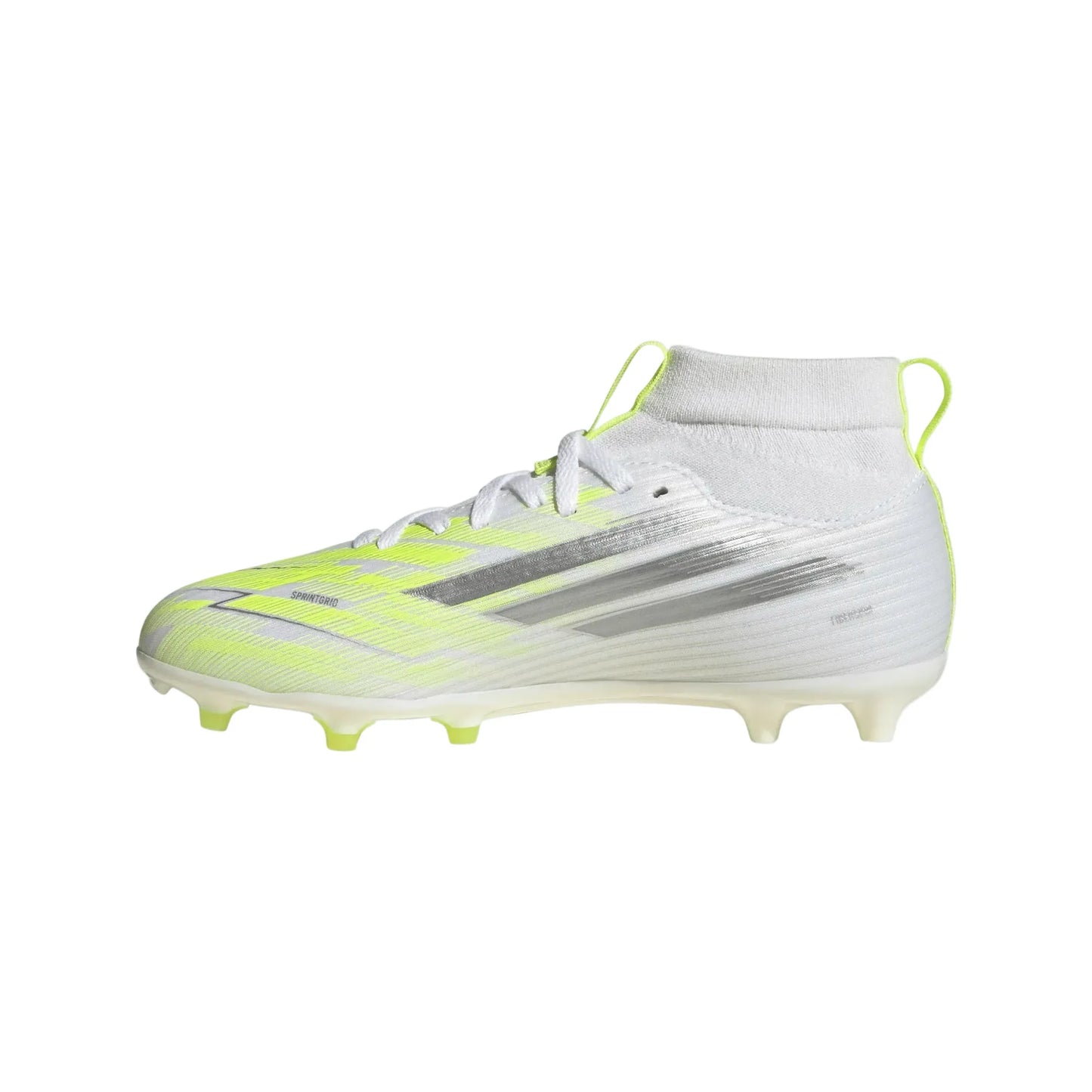 adidas Youth F50 Sparkfusion League FG - White/Iron Metallic Youth Footwear - Third Coast Soccer
