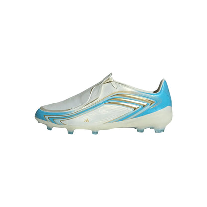 adidas Junior F50 Messi Elite FG - Ivory/Blue Youth Footwear - Third Coast Soccer