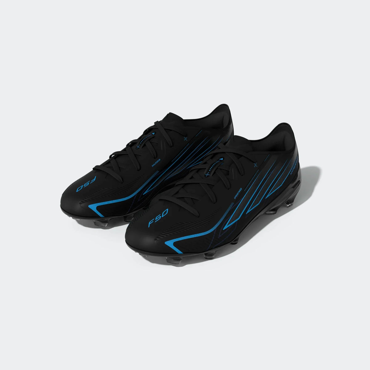adidas Youth F50 Hyperfast Elite FG - Black Youth Footwear Core Black/Lucid Blue Youth 3 - Third Coast Soccer