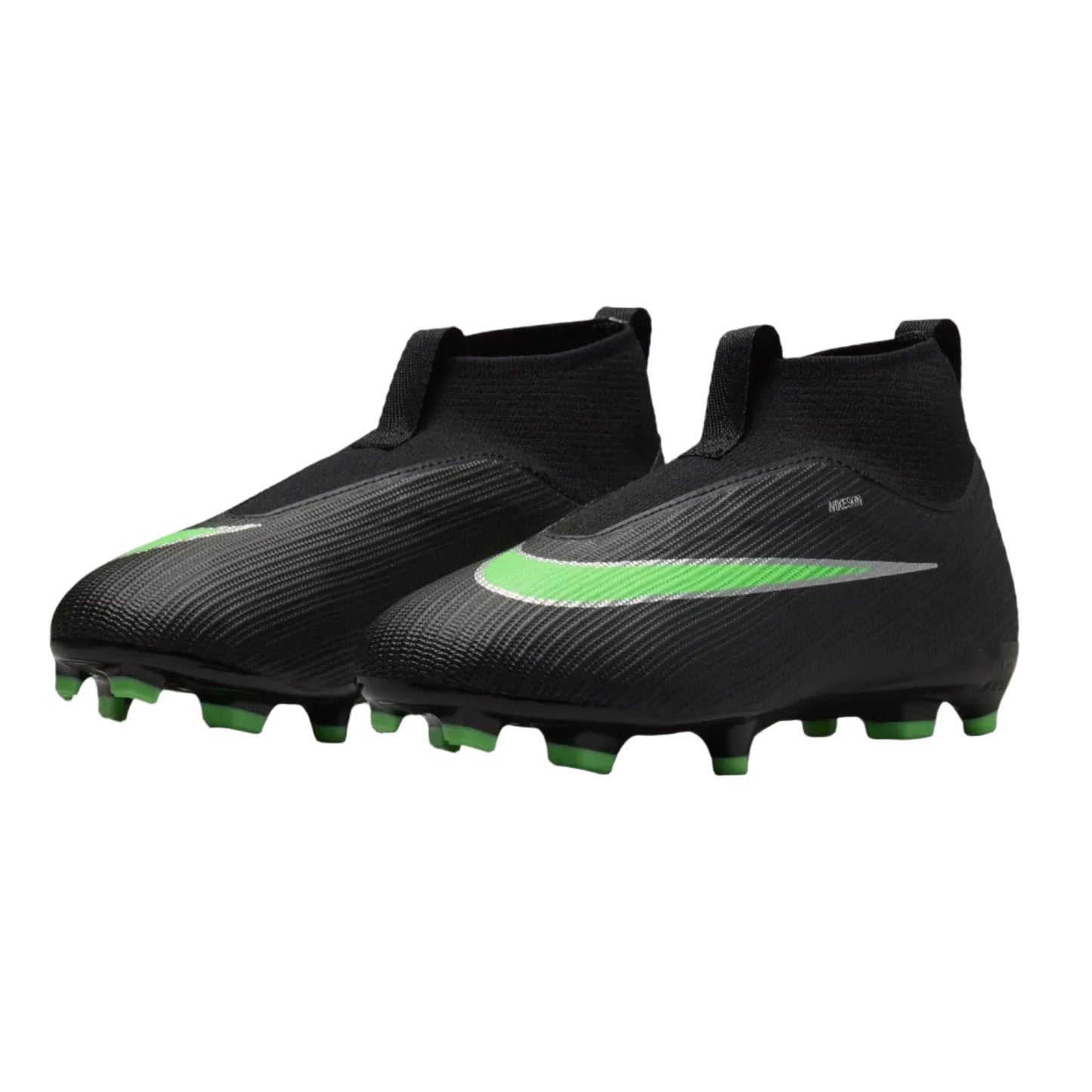 Nike Junior Mercurial Superfly 11 Academy FG/MG - Black/Green Illusion Youth Footwear Black/Illusion Green Youth 1 - Third Coast Soccer