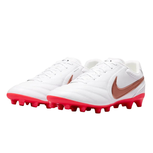 Nike Tiempo Ligera Pro AG - White/Blur/Crimson Men's Footwear White/Blur/Bright Crimson Mens 6.5 - Third Coast Soccer