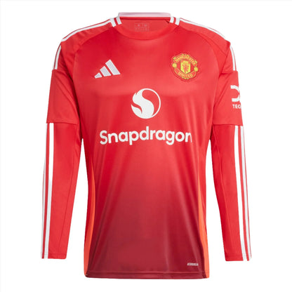 adidas Manchester United LS Home Jersey 24/25 Club Replica   - Third Coast Soccer