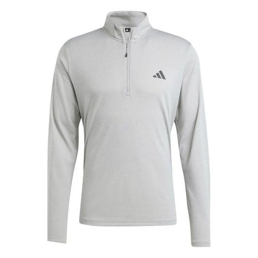 adidas Training Essentials LS 1/4 Zip Tee - Grey Training Wear - Third Coast Soccer