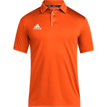 adidas Men's Coach SS Polo - Orange Polos   - Third Coast Soccer