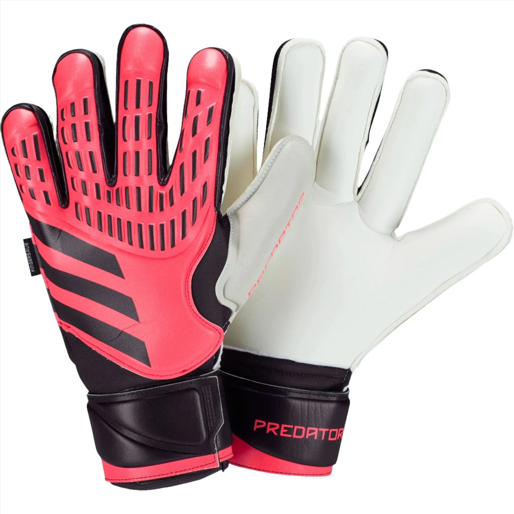 adidas Predator Match Fingersave Goalkeeper Glove - Red/Black Gloves   - Third Coast Soccer