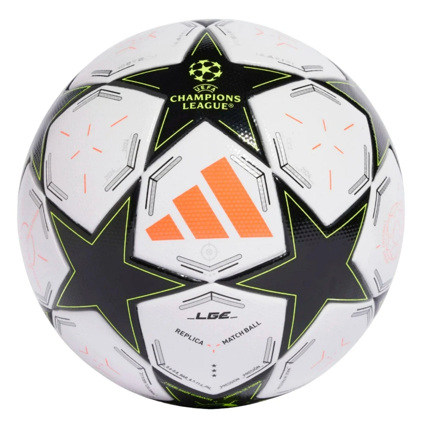 adidas UCL 24 League Ball - White/Black/Platinum Balls   - Third Coast Soccer