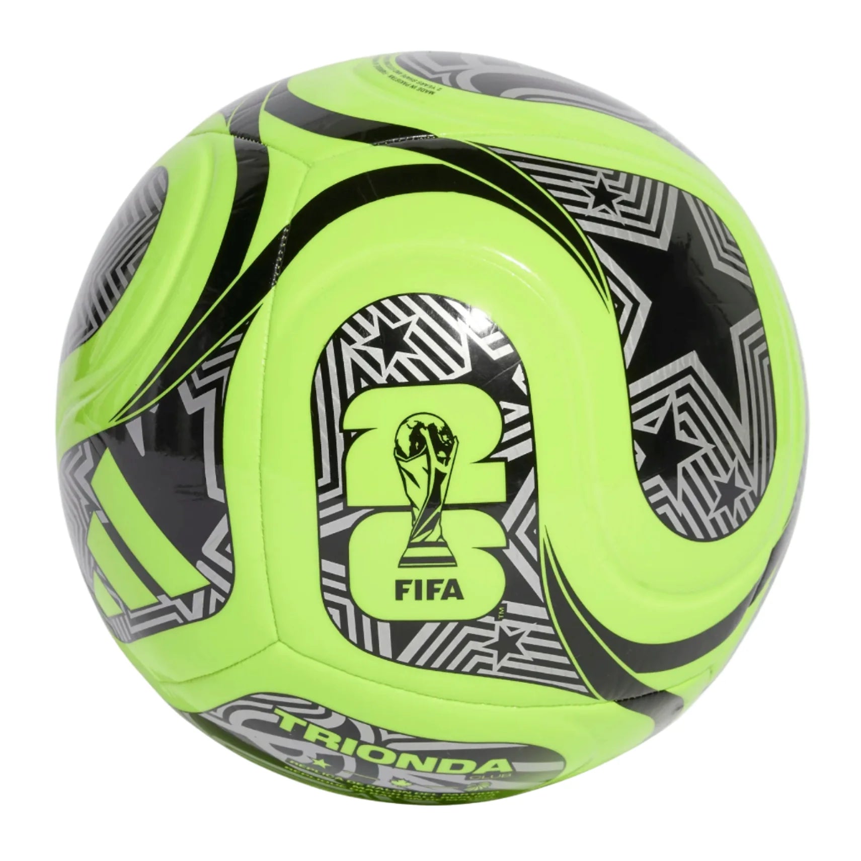 adidas World Cup 2026 Club Ball - Lucid Lemon/Black/Silver Balls Lucid Lemon/Black 3 - Third Coast Soccer