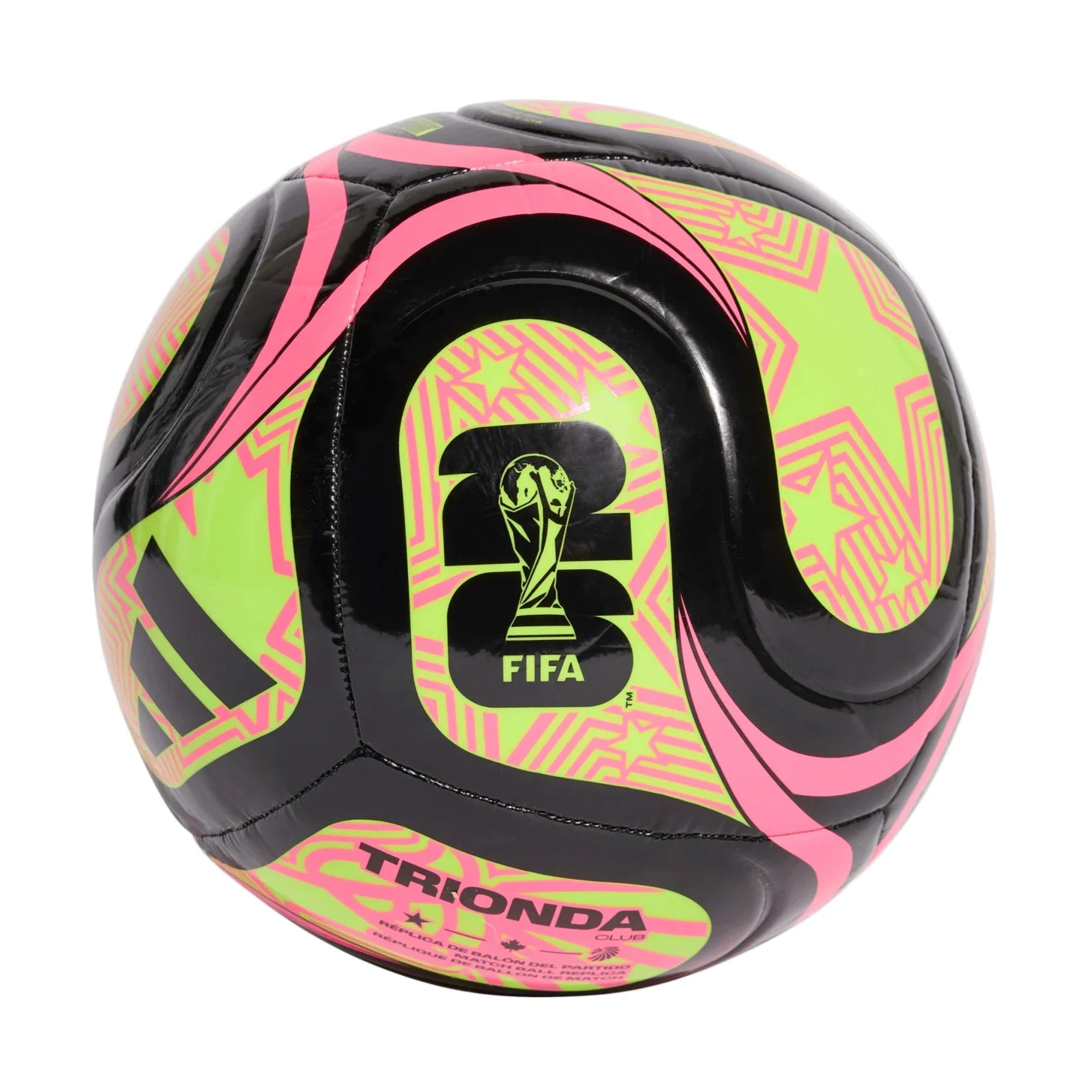 adidas World Cup 2026 Club Ball - Black/Lucid Lemon/Pink Balls Black/Lucid Lemon 3 - Third Coast Soccer