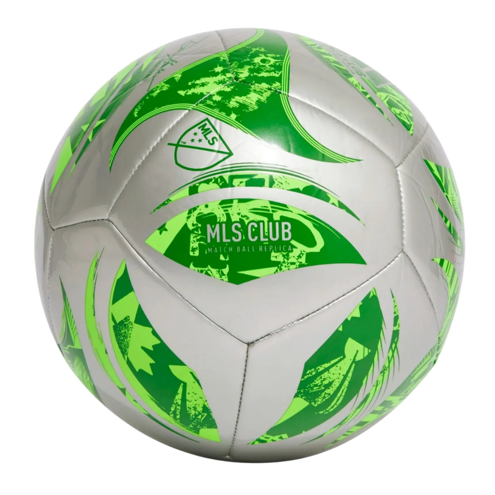 adidas MLS Club Ball 2025 - Silver/Green Balls Silver/Green 3 - Third Coast Soccer