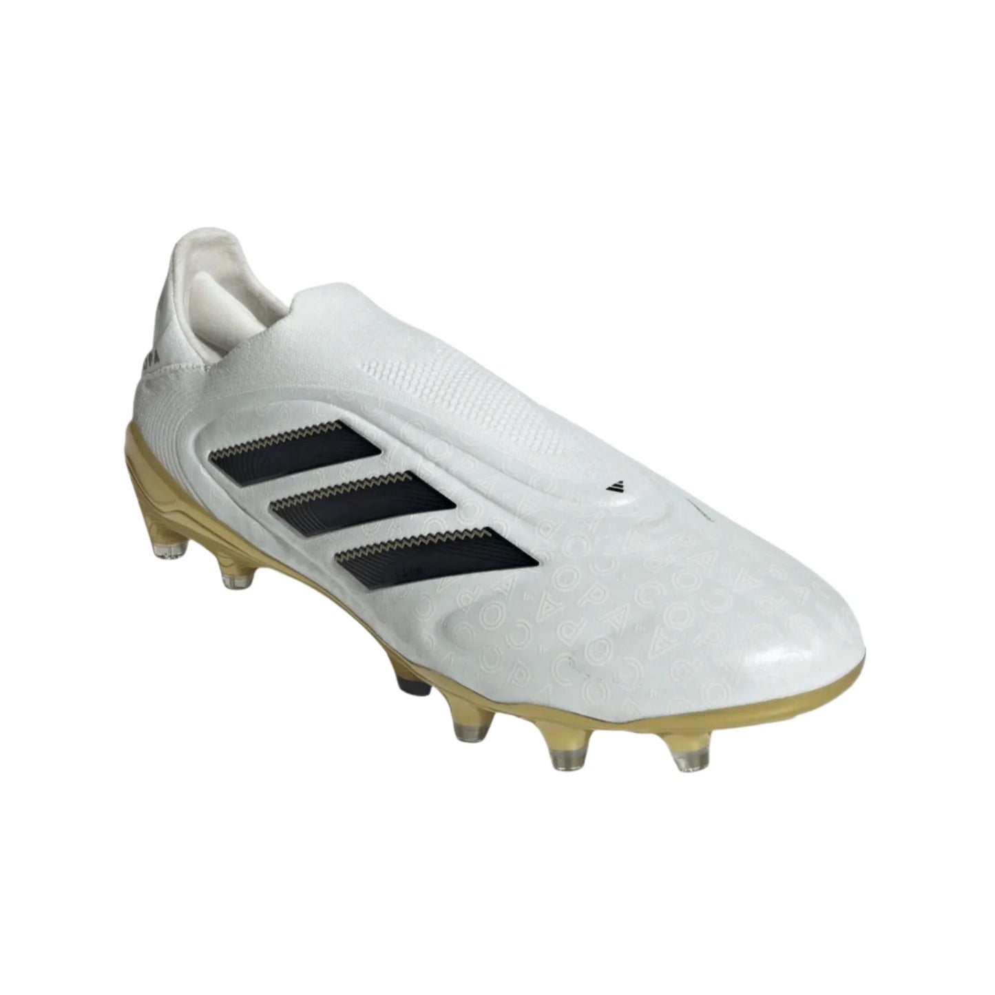 adidas Copa Pure III Elite Laceless FG - White/Black/Gold Men's Footwear - Third Coast Soccer