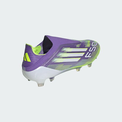 adidas F50 Elite Laceless FG - White/Black/Lucid Lemon Men's Footwear Closeout - Third Coast Soccer