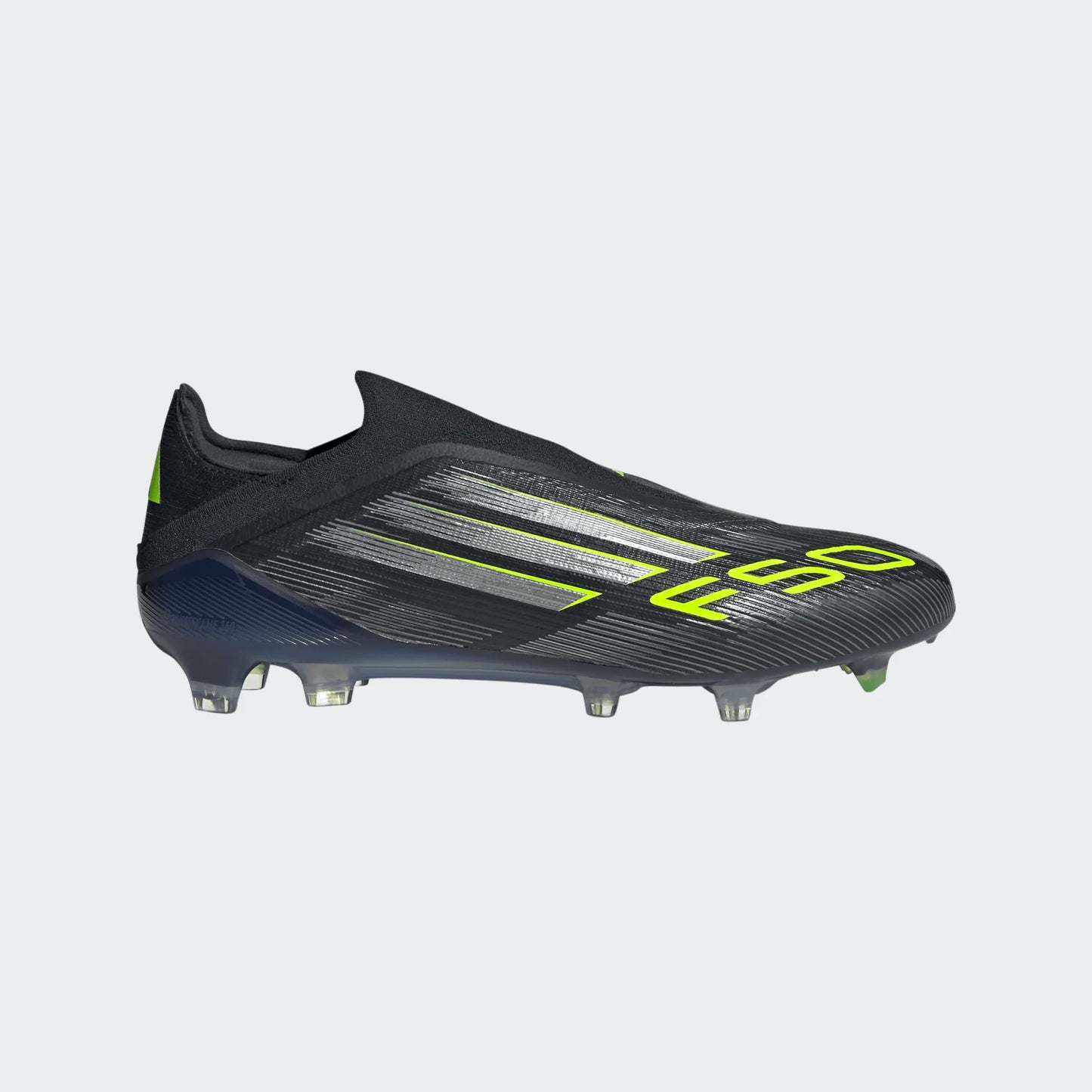 adidas F50 Elite Laceless FG - Black/Iron Metallic/Lucid Lemon Men's Footwear - Third Coast Soccer