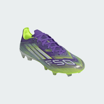 adidas F50 Pro FG - Purple/Feather White/Lucid Lemon Men's Footwear - Third Coast Soccer