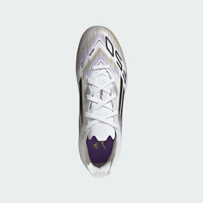 adidas F50 Elite FG J - White/Black/Gold Youth Footwear - Third Coast Soccer