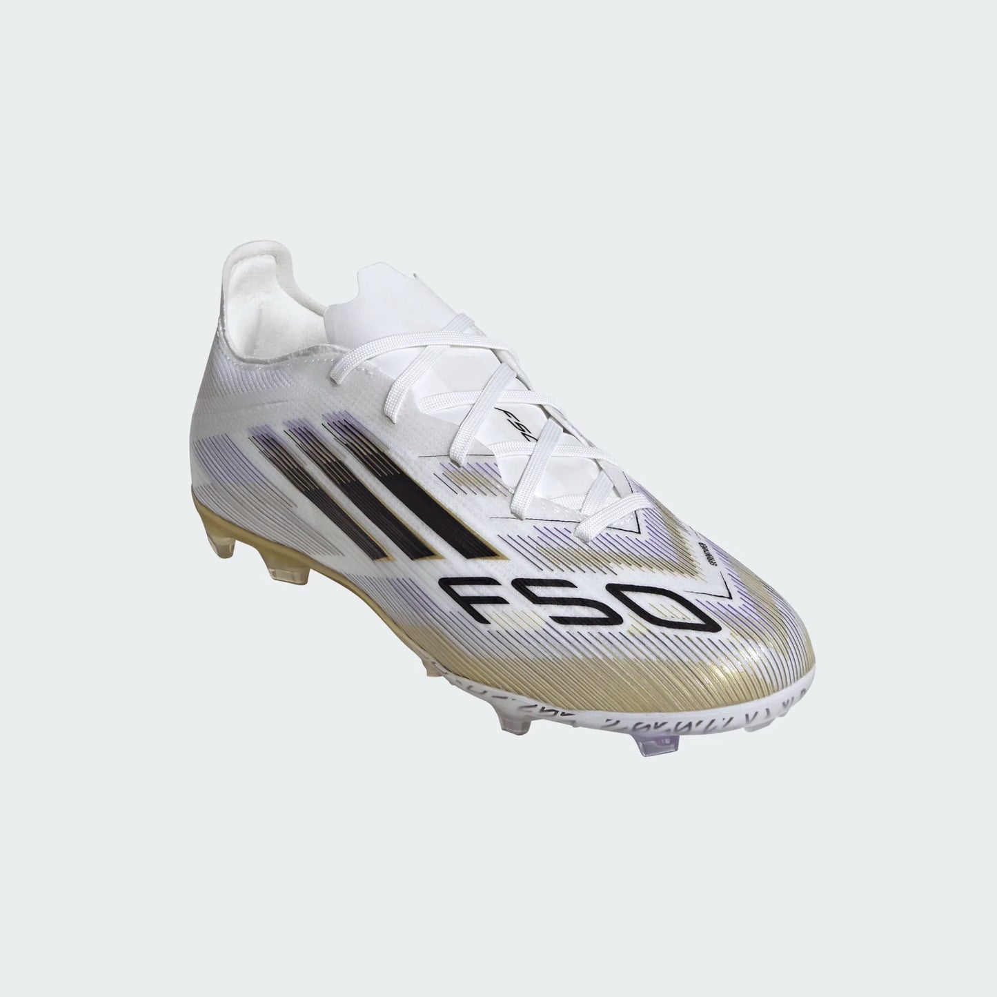adidas F50 Elite FG J - White/Black/Gold Youth Footwear - Third Coast Soccer