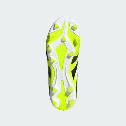 adidas Youth Predator Club FG/MG - White/Black/Lucid Lemon Youth Footwear - Third Coast Soccer