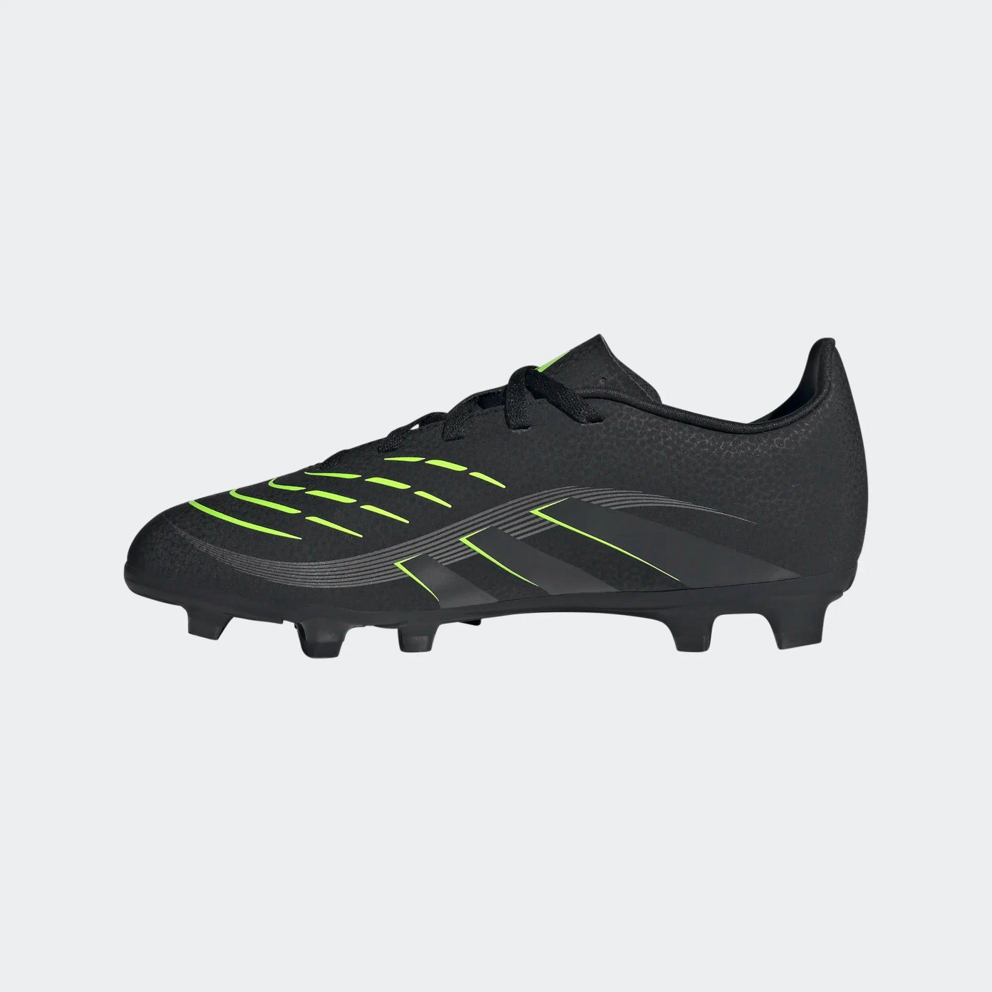 adidas Youth Predator Club FG/MG - Black/Lucid Lemon Youth Footwear - Third Coast Soccer