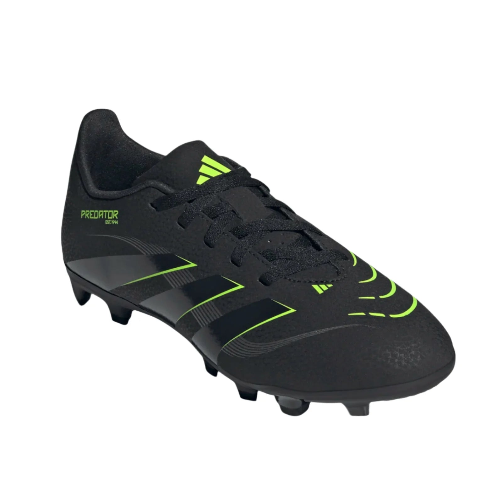 adidas Youth Predator Club FG/MG - Black/Lucid Lemon Youth Footwear - Third Coast Soccer
