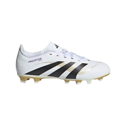 adidas Youth Predator Club FG/MG - White/Black/Gold Youth Footwear - Third Coast Soccer