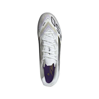 adidas F50 League FG/MG - White/Black/Gold Men's Footwear - Third Coast Soccer
