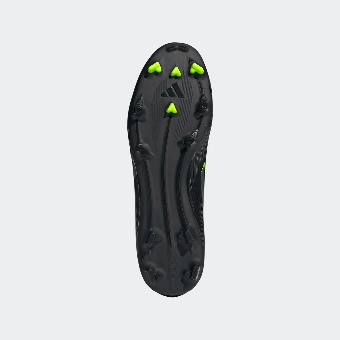 adidas F50 League FG/MG - Black/Iron Metallic/Lucid Lemon Men's Footwear - Third Coast Soccer