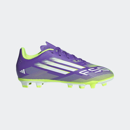 adidas Youth F50 Club FG/MG - Purple/Feather White/Lucid Lemon Youth Footwear - Third Coast Soccer