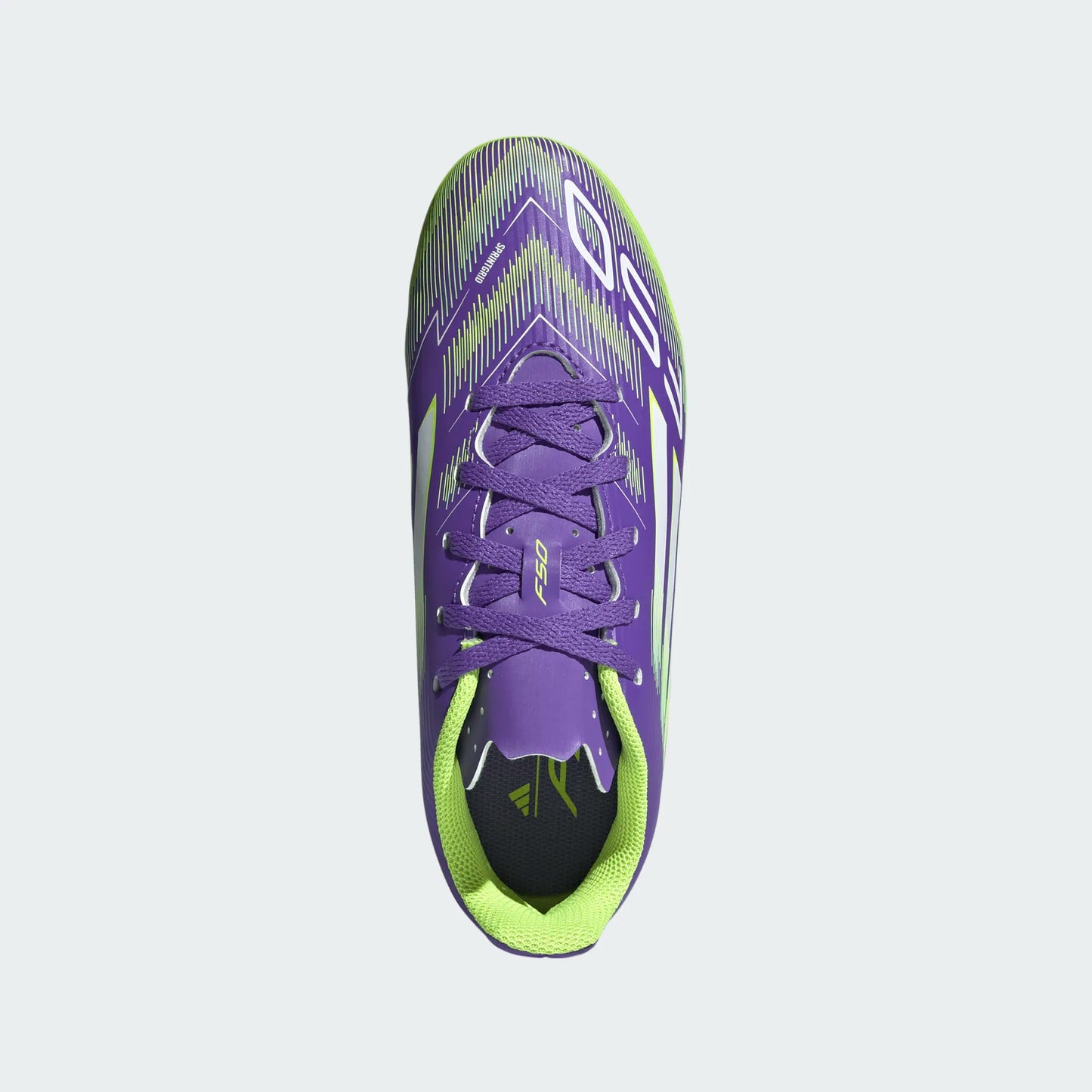 adidas Youth F50 Club FG/MG - Purple/Feather White/Lucid Lemon Youth Footwear - Third Coast Soccer