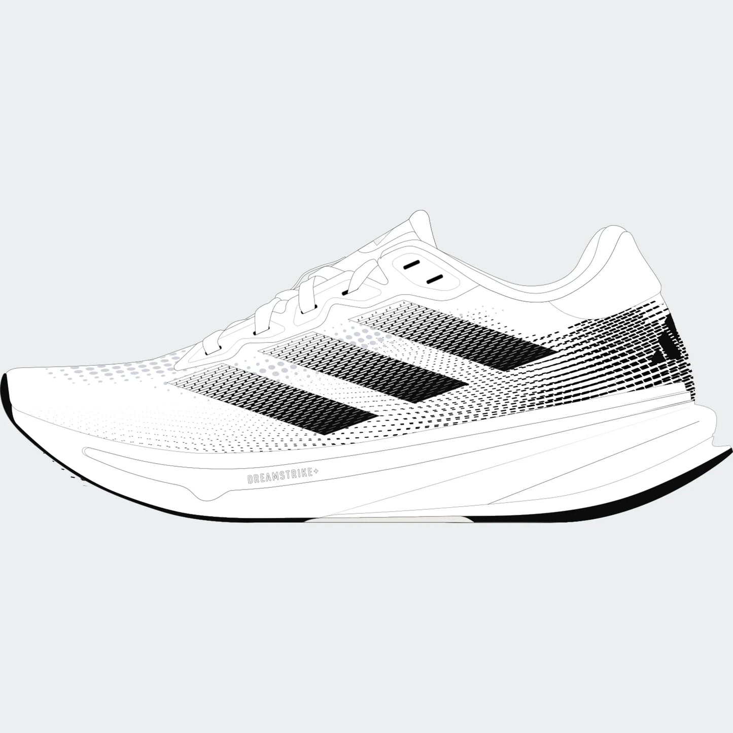 adidas Supernova Rise - White/Black Mens Footwear   - Third Coast Soccer
