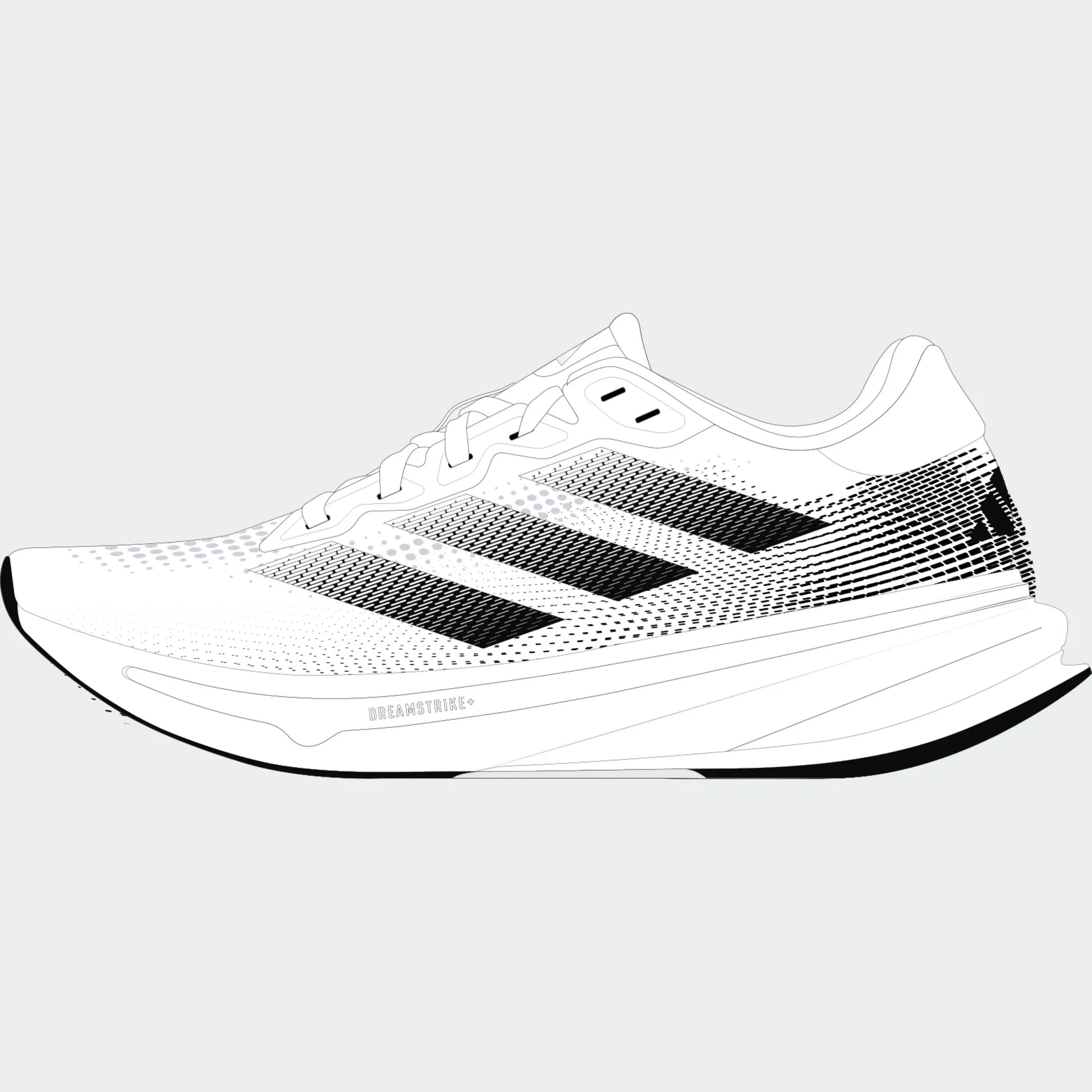 adidas Supernova Rise - White/Black Mens Footwear   - Third Coast Soccer
