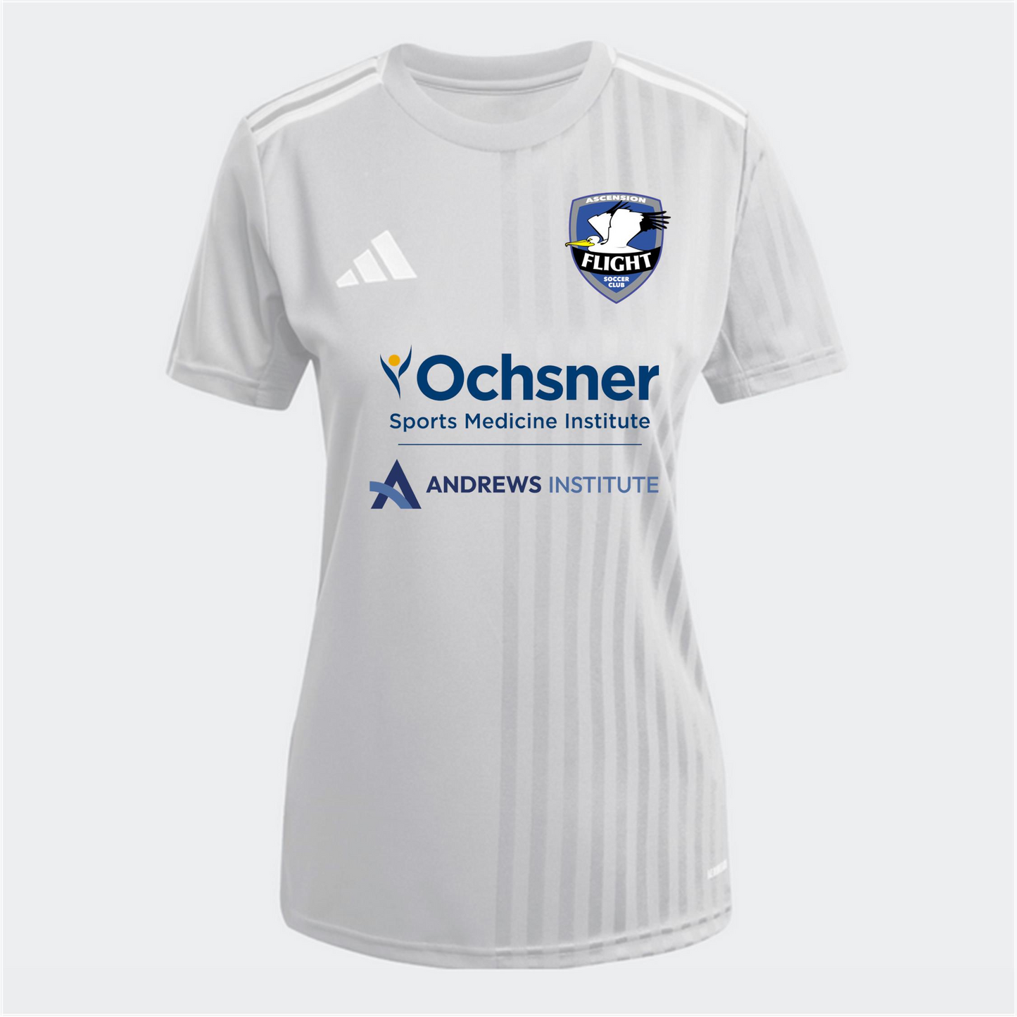 adidas AFSC Women's Campeon 25 Jersey - Grey Ascension Flight Soccer Club Team Light Grey/White Womens XXSmall - Third Coast Soccer