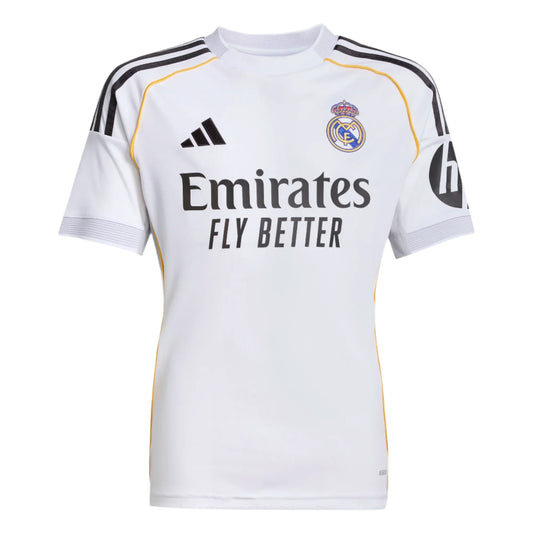 adidas Youth Real Madrid Home Jersey 25/26 Club Replica Closeout - Third Coast Soccer