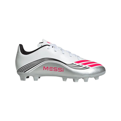 adidas Youth F50 Messi Club FG - White/Red/Silver Youth Footwear - Third Coast Soccer