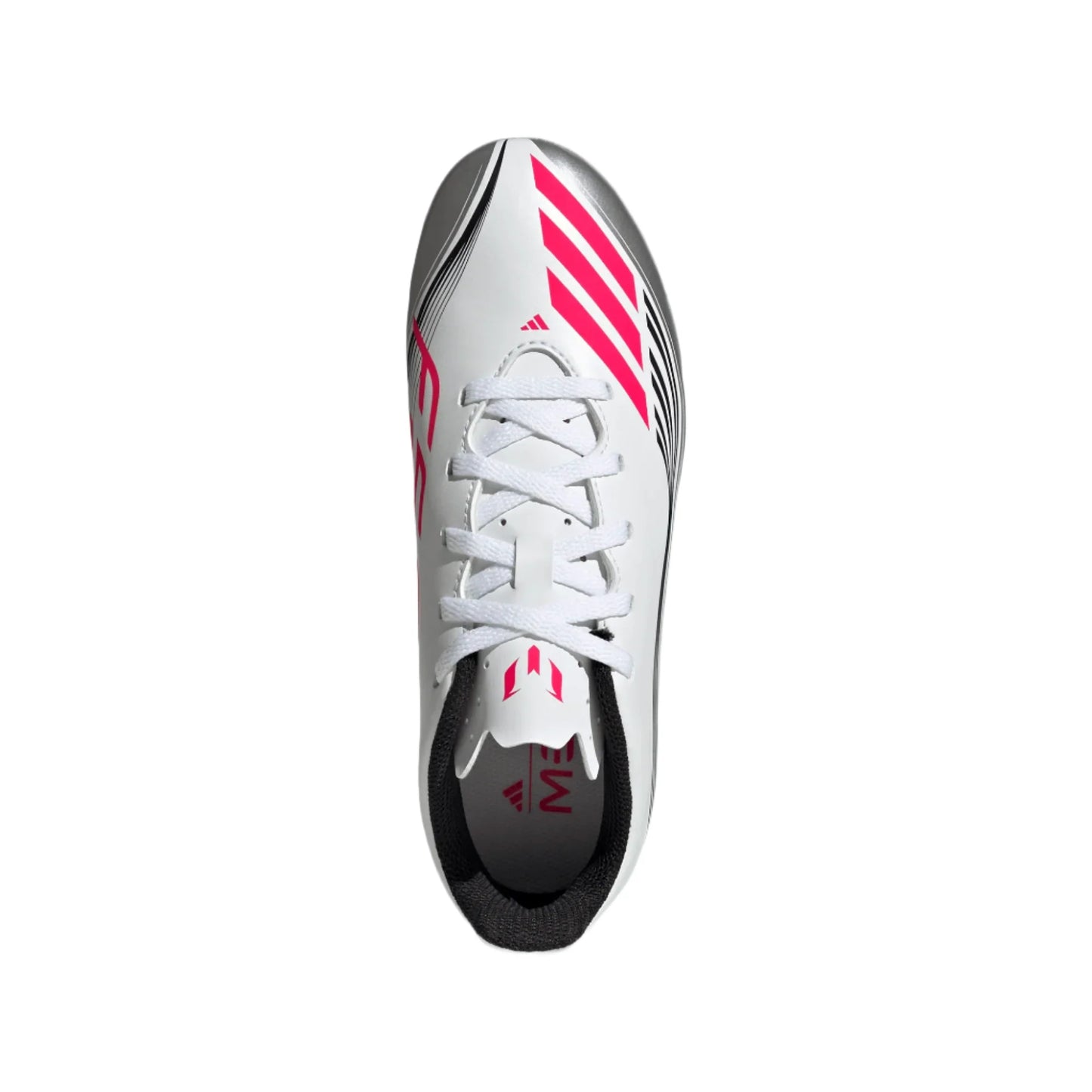 adidas Youth F50 Messi Club FG - White/Red/Silver Youth Footwear - Third Coast Soccer