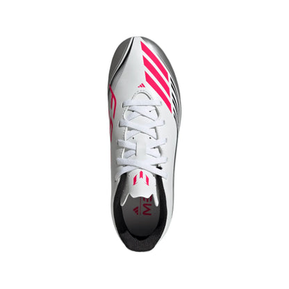 adidas Youth F50 Messi Club FG - White/Red/Silver Youth Footwear - Third Coast Soccer