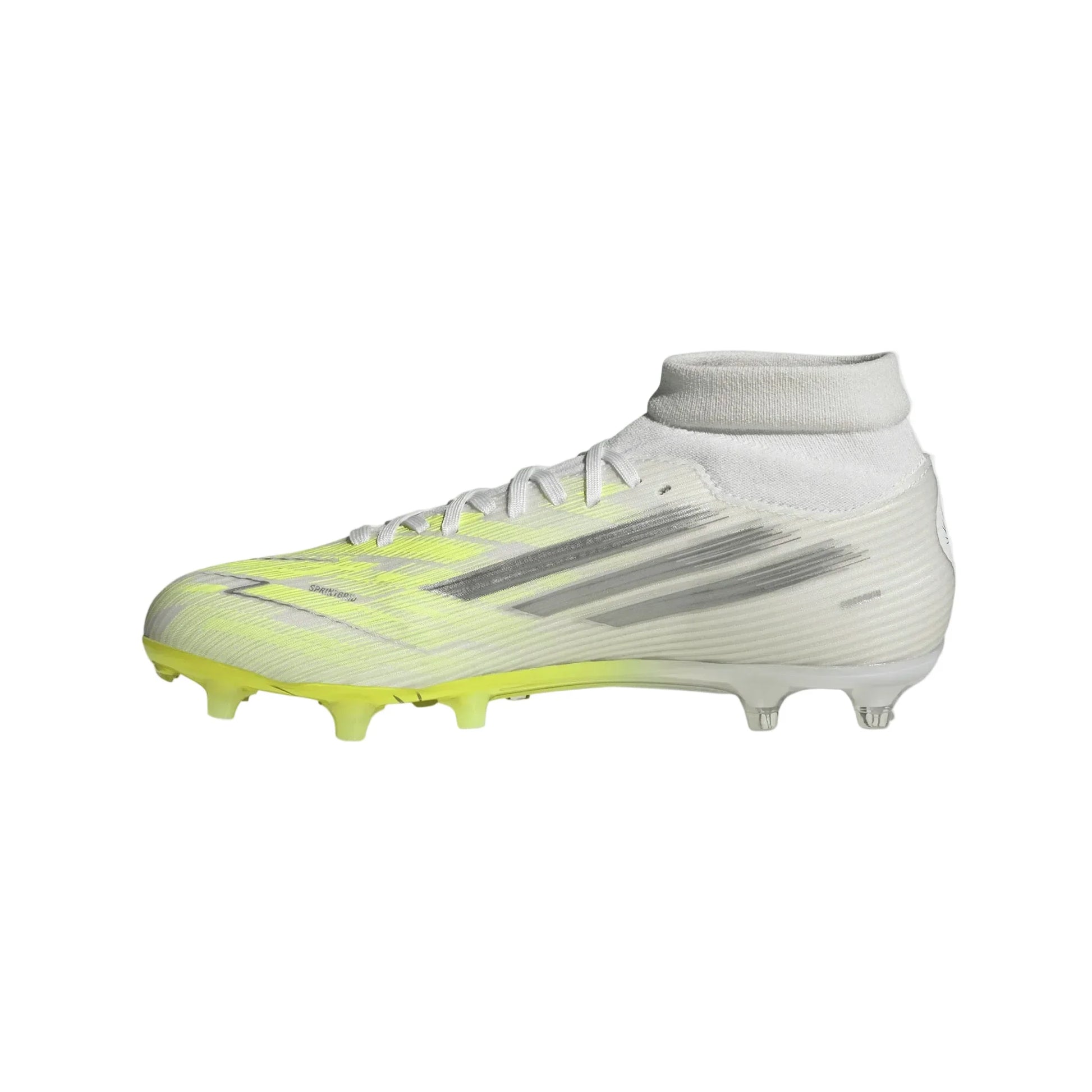 adidas F50 Sparkfusion League FG - White/Iron Metallic/Yellow Women's Footwear - Third Coast Soccer