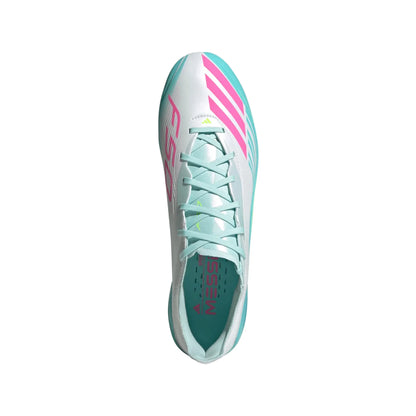 adidas F50 Messi Elite FG - White/Pink/Aqua Men's Footwear - Third Coast Soccer
