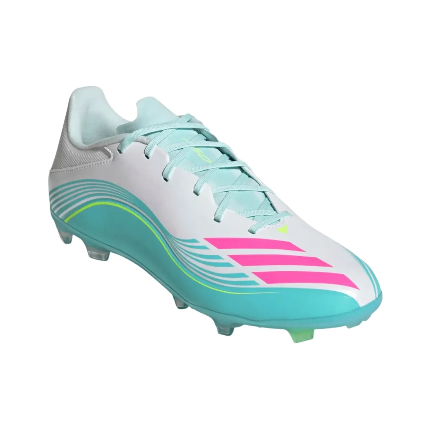adidas F50 Messi League FG - White/Pink/Aqua Men's Footwear - Third Coast Soccer