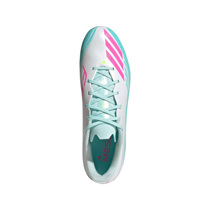 adidas F50 Messi League FG - White/Pink/Aqua Men's Footwear - Third Coast Soccer
