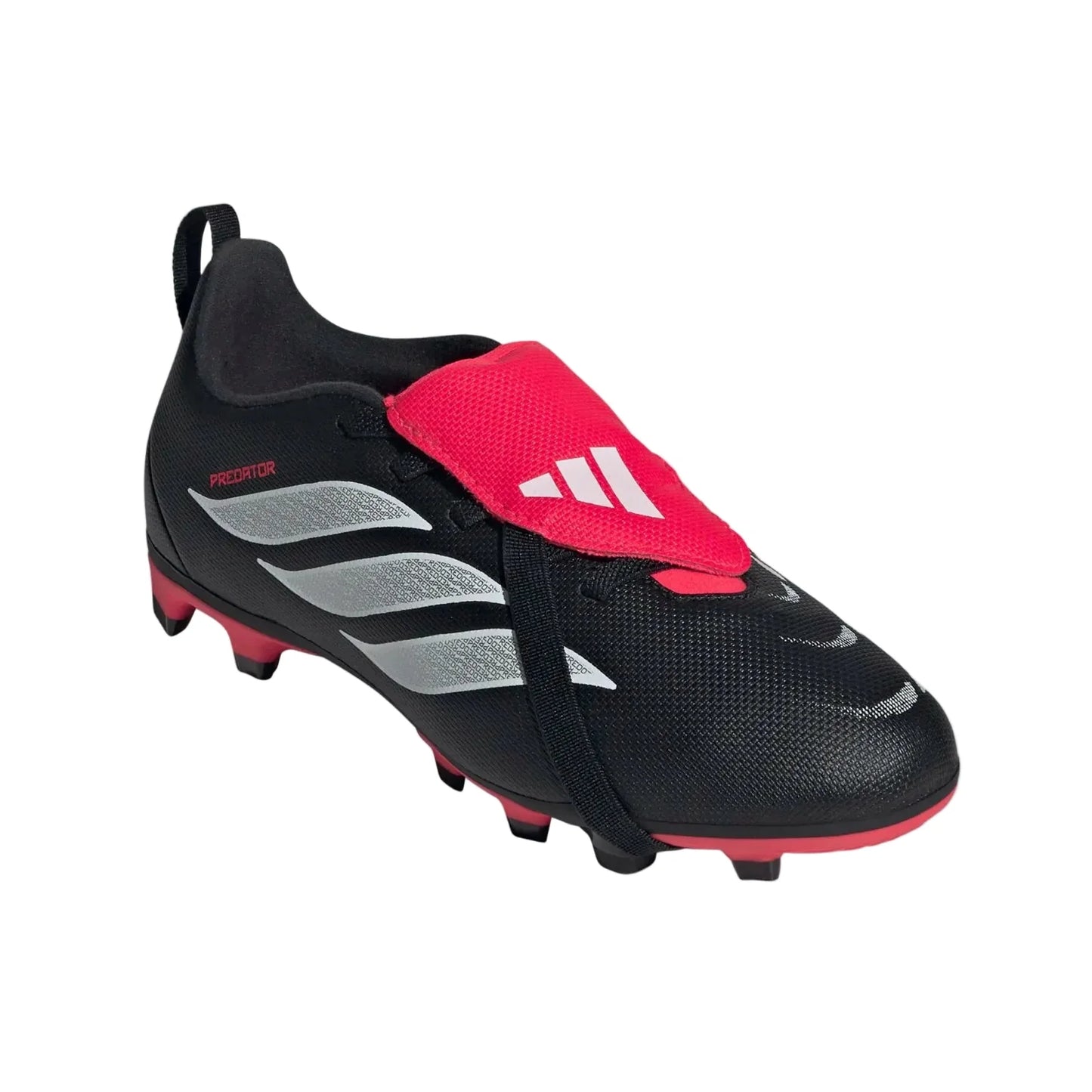 adidas Youth Predator Club FT FG - Black/White/Red Youth Footwear - Third Coast Soccer