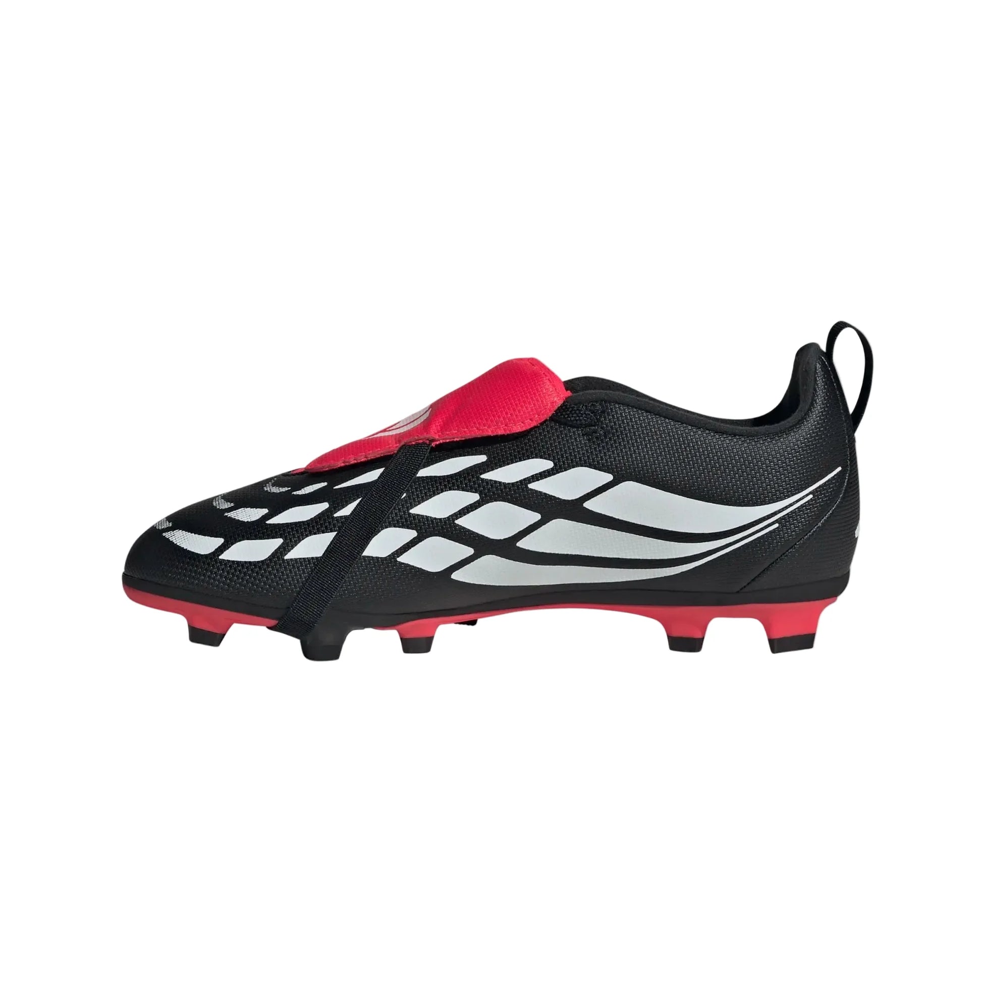 adidas Youth Predator Club FT FG - Black/White/Red Youth Footwear - Third Coast Soccer