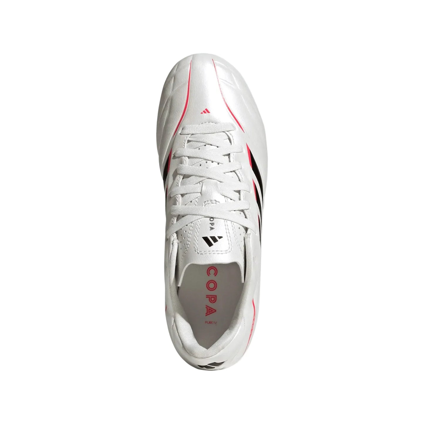 adidas Youth Copa Pure IV Club FG/MG - Metallic/Black/Red Youth Footwear - Third Coast Soccer