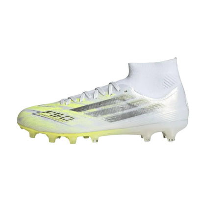 adidas F50 Sparkfusion Pro FG - White/Iron Metallic/Yellow Women's Footwear - Third Coast Soccer