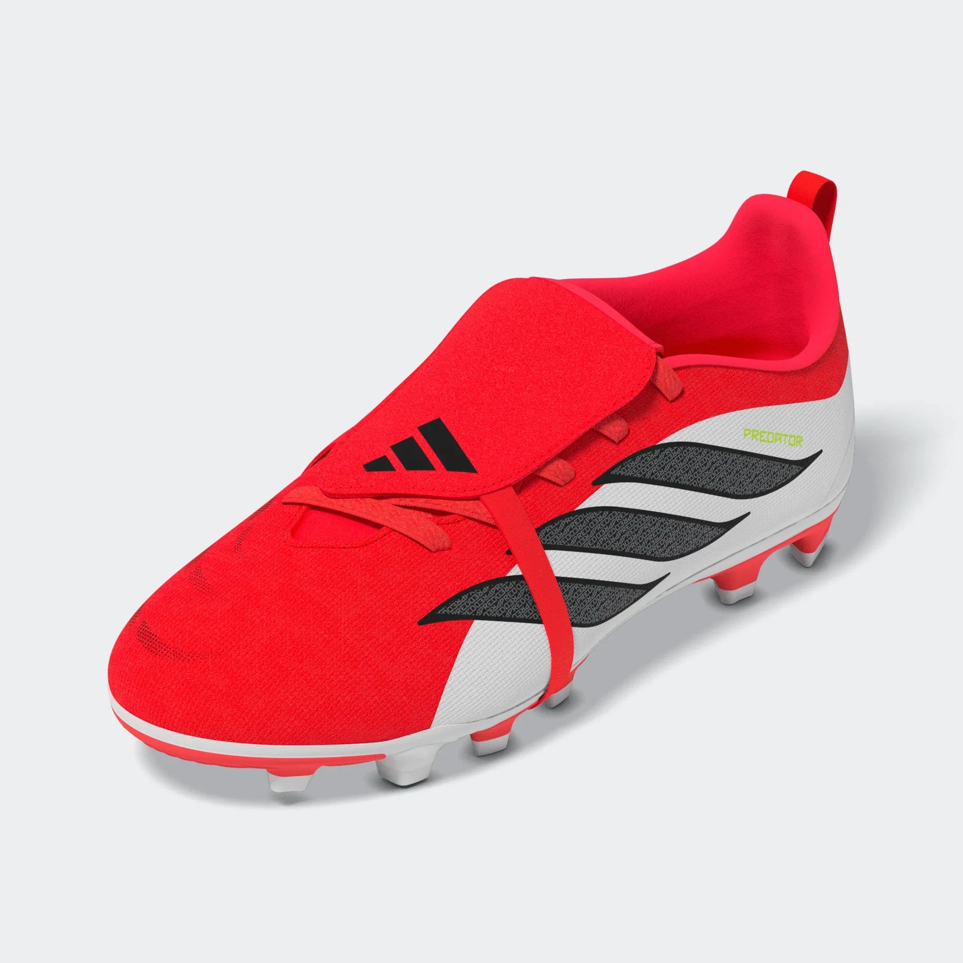 adidas Youth Predator Club FT Elastic FG/MG - Red/Black/White Youth Footwear Lucid Red/White/Black Youth 1 - Third Coast Soccer