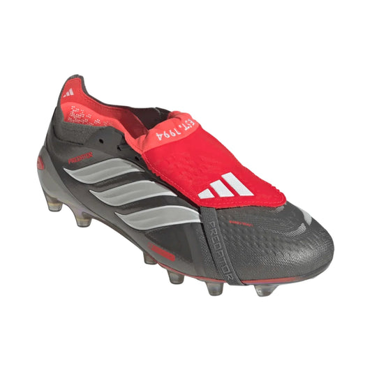 adidas Predator Elite AG - Iron/White/Red Men's Footwear Iron Metallic/Lucid Red Mens 6.5 - Third Coast Soccer