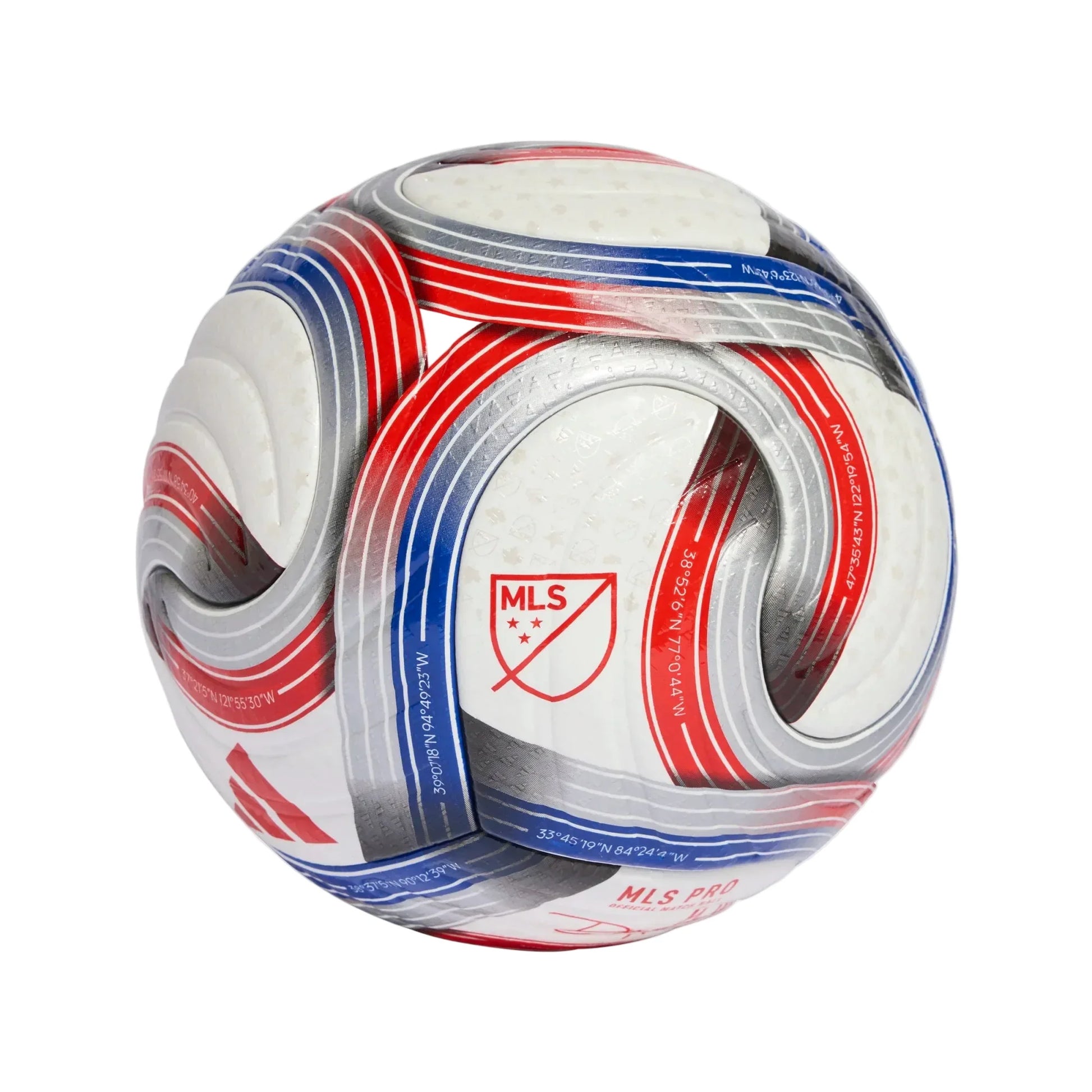 adidas MLS 26 Pro Ball - White/Blue/Red/Silver Balls - Third Coast Soccer