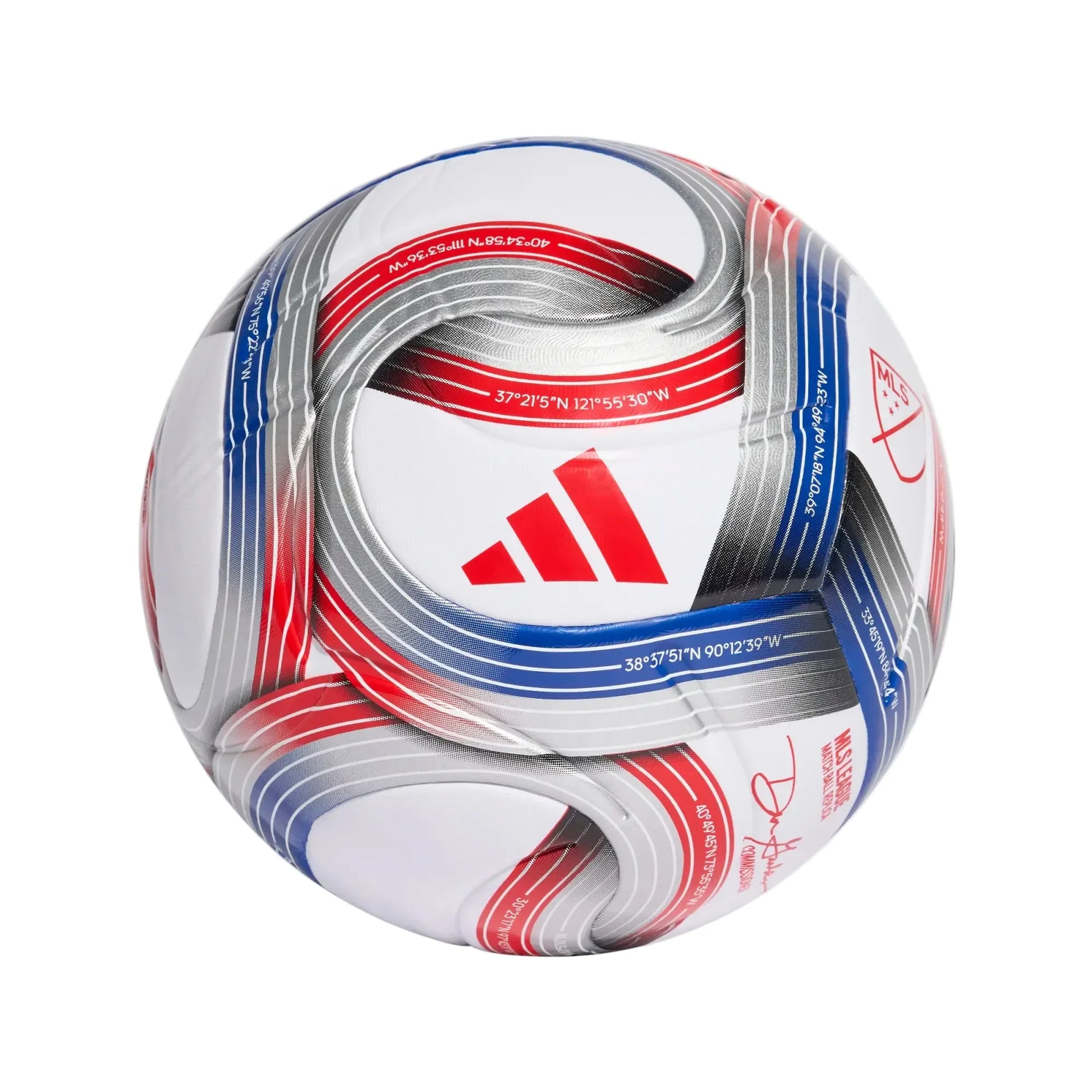 adidas MLS 26 League NFHS Ball Balls White/Royal Blue/Red 5 - Third Coast Soccer