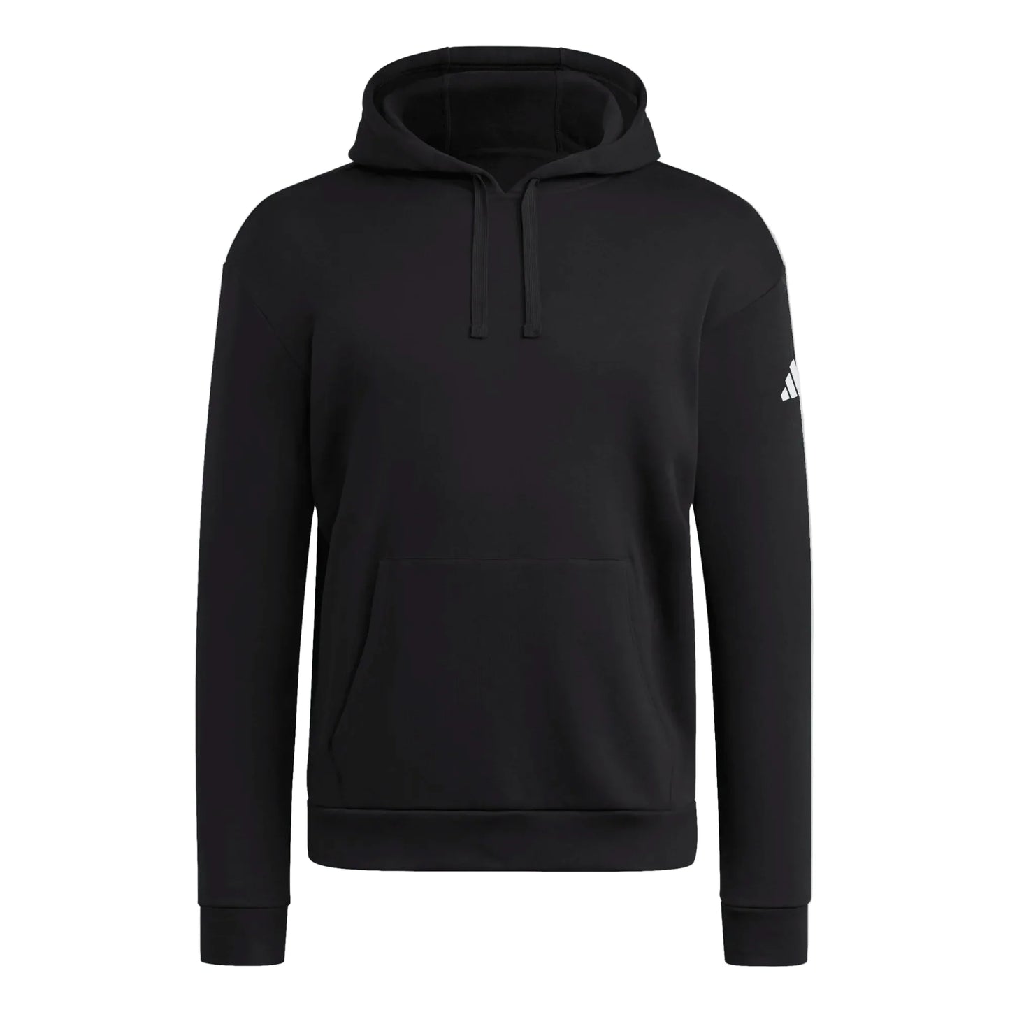 adidas Fleece Pullover Hoody - Black Training Wear Black/White Mens Small - Third Coast Soccer