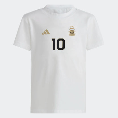 adidas Youth Argentina Messi Tee - White International Replica   - Third Coast Soccer