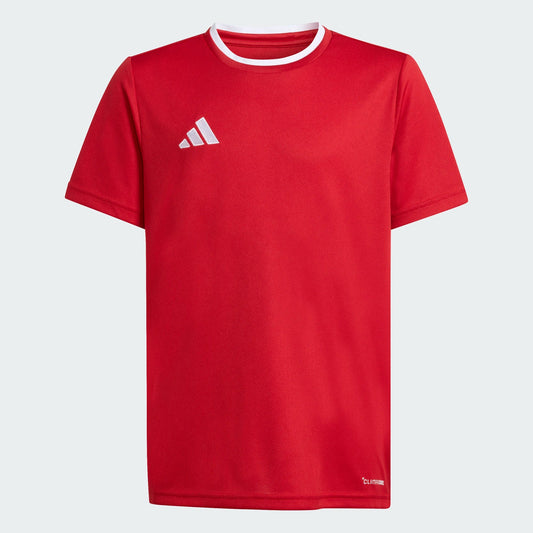 adidas Youth Entrada 26 Poly Tee - Red Training Jersey Red Youth XSmall - Third Coast Soccer